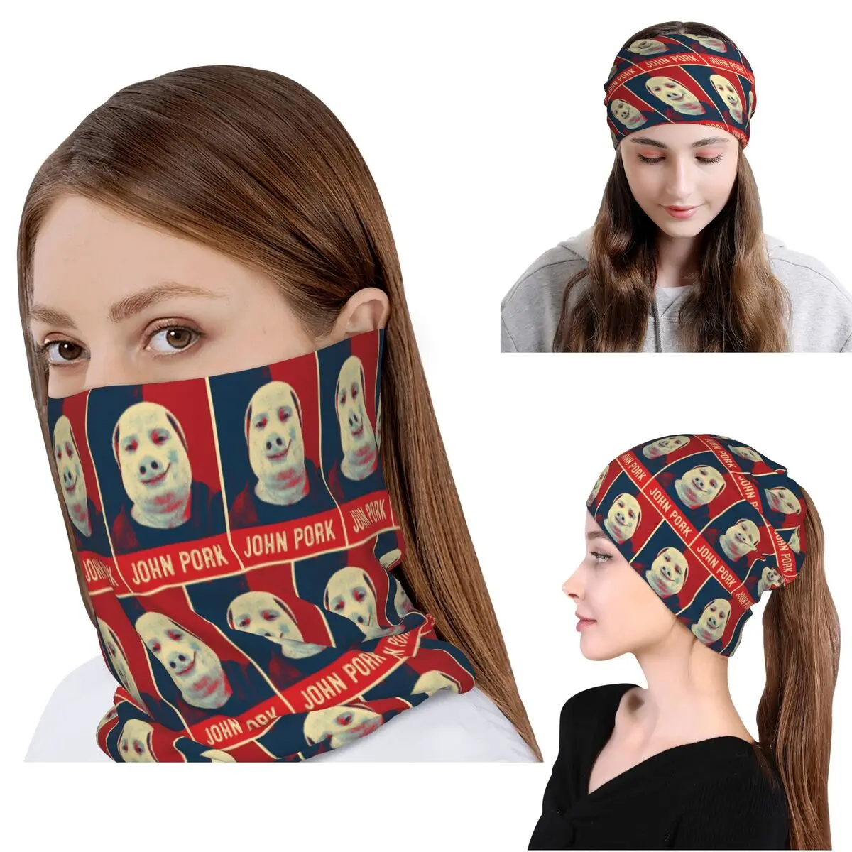 John Pork Is Calling Bandana Neck Gaiter Wrap Scarf Mehrzweck-Kopfbedeckung Mützen Hut Unisex Erwachsene für alle Jahreszeiten