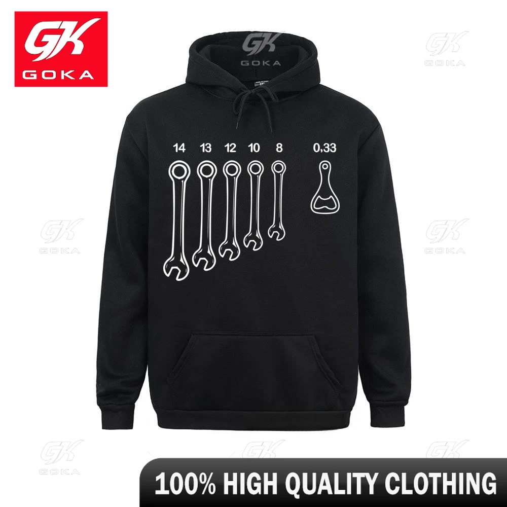 Swag Sweats The Just Wrench That I Need Sweatshirt for Mens Beer Mechanic Long Sleeve Pocket Pullover Funny Hoodie Casual Unisex