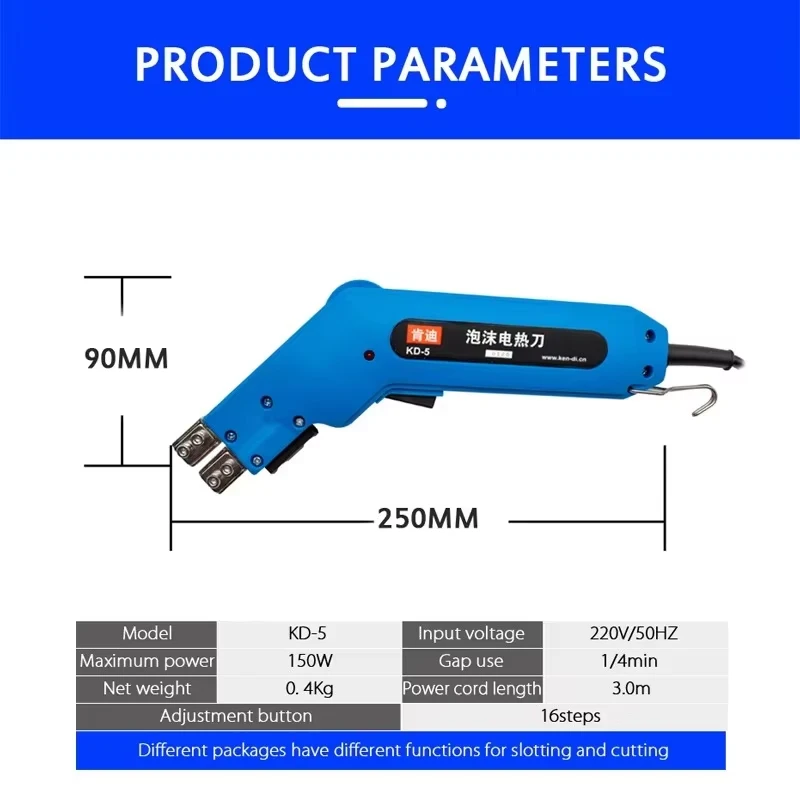 Cuchillo de corte eléctrico en caliente, esponja de algodón perla de espuma de 220V, EPE, EPP, XPS, cuchillo caliente ranurado, cortador electrotérmico, cuchillo de tallado de espuma