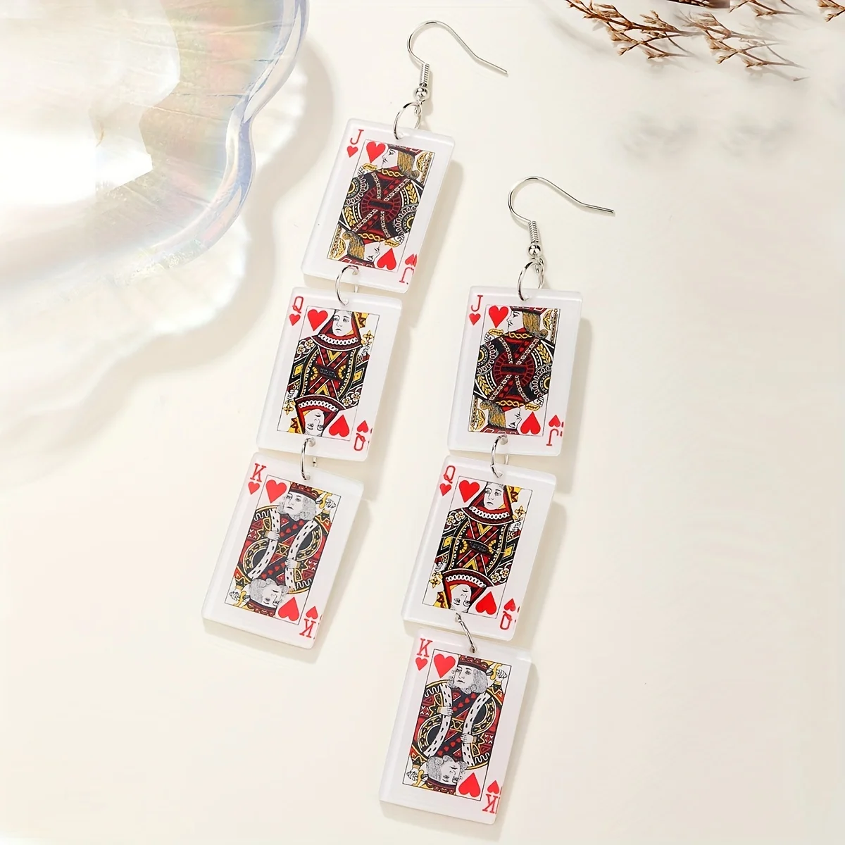 Poker JQK Hook Earrings Fashion Necessary