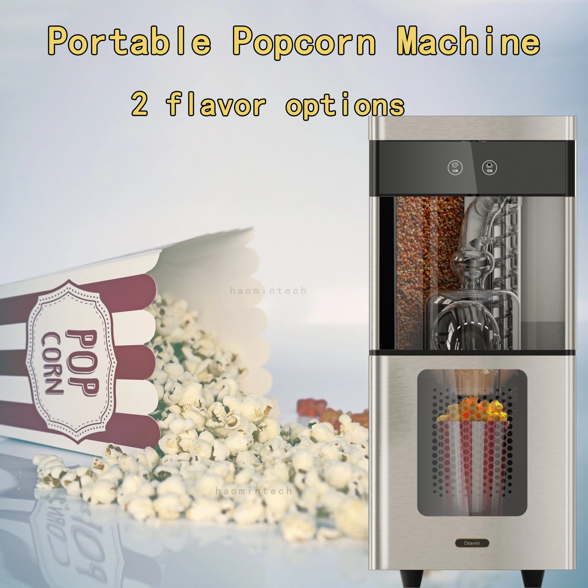 Easy To Use Self Service Semi Automatic Popcorn Making Machine Hot Air Portable Popcorn Maker