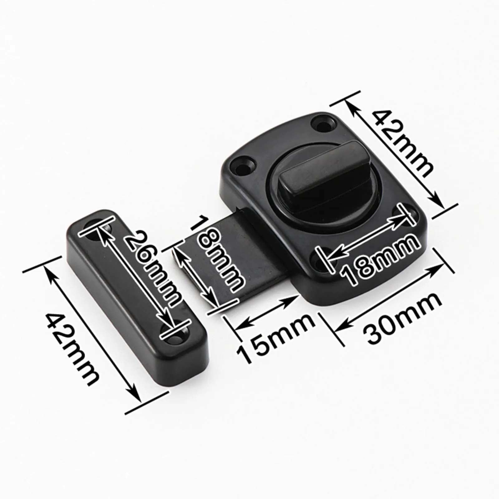 Universal Door Latch Gate Latch Security Sliding Door Lock Door Bolt Buckles for Hotel Bathroom Sliding Door