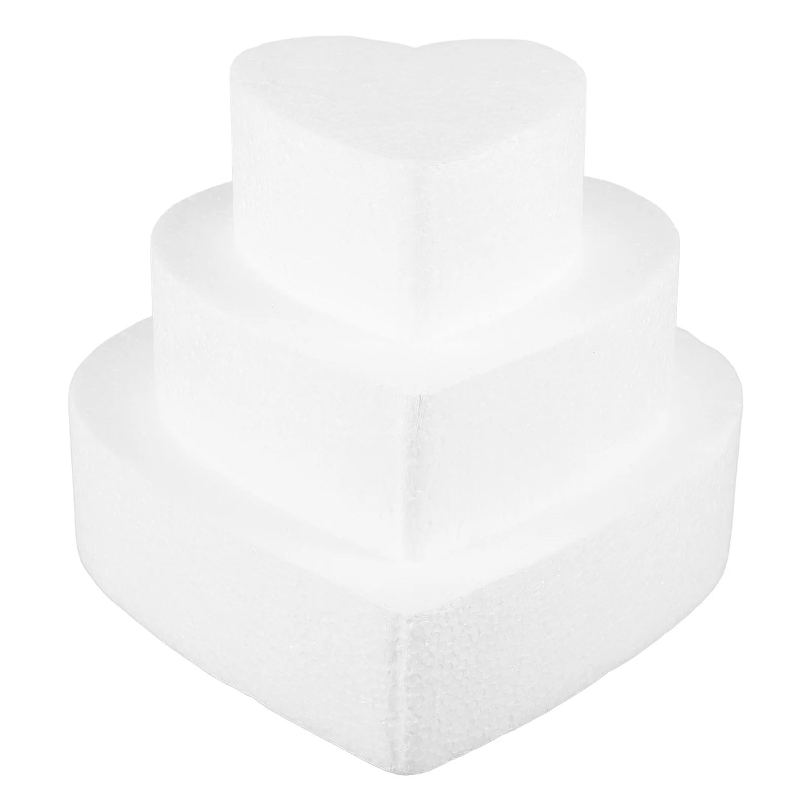 

3 Pcs Cake Mold Foam Bricks Dummies Heart Shaped Dummy Pans Fake Birthday Model Lace Molds for Baking Shapes Baby