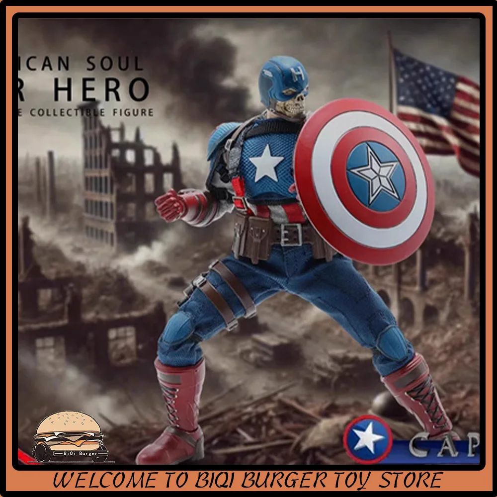 Original Joy Man Toys War Hero Captain American Soul Action Figure 1/12 Scale Collectible JMToys JM003 Kid Toy Birthday Gift