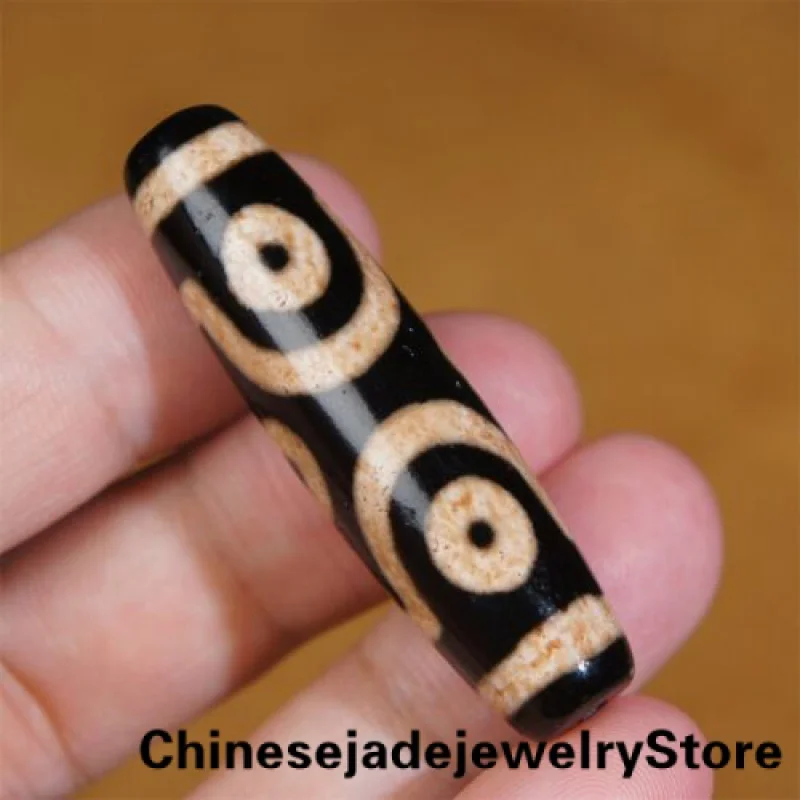 

Himalayan Tibetan DZI Beads Old Agate 6 Eye Totem Amulet Pendant GZI 49×13mm