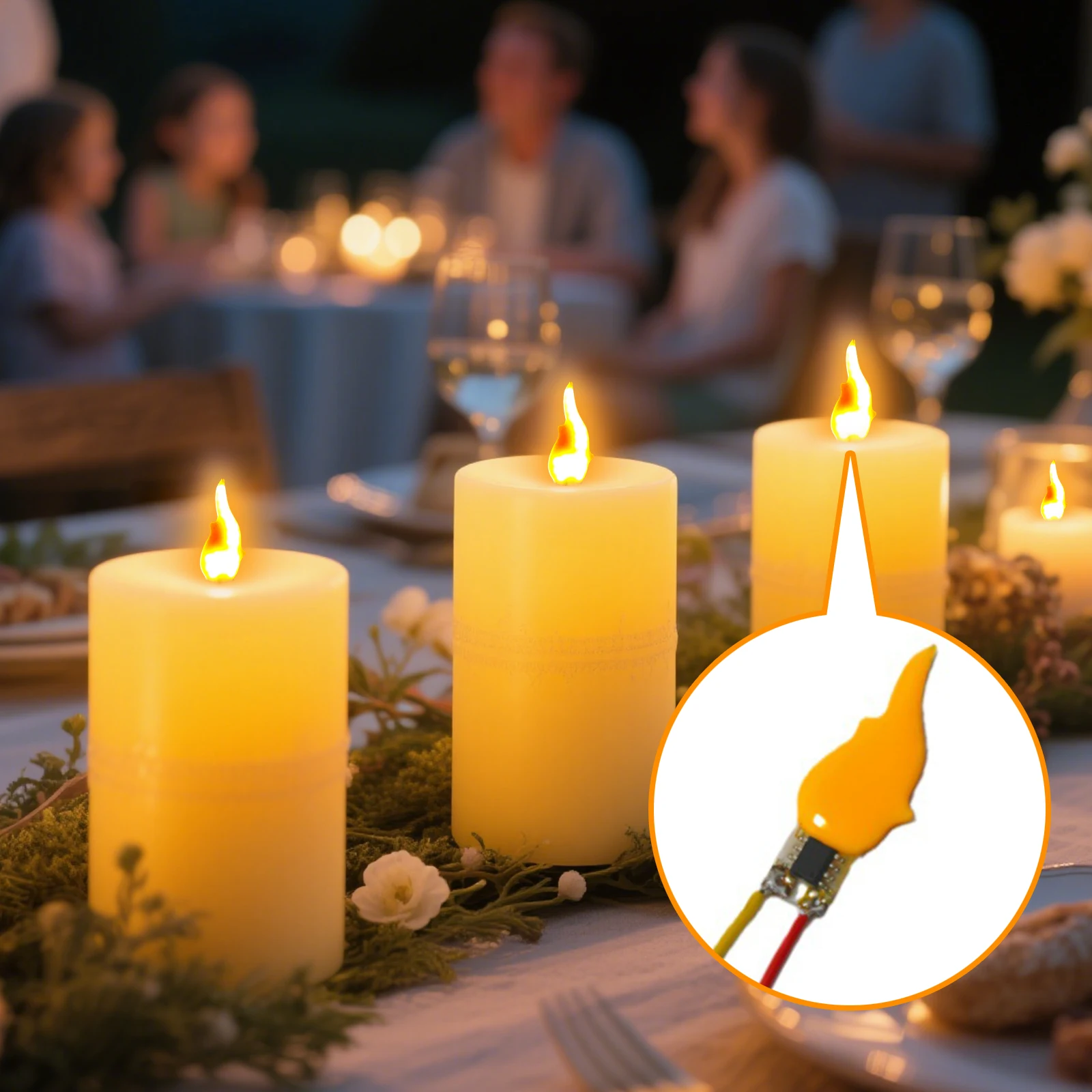 

3/5/10PCS Flame Light Bulbs 2200K Diode 3V LED Flame Effect Light Bulb Light Bulb Accessories for Birthday Party Decoration