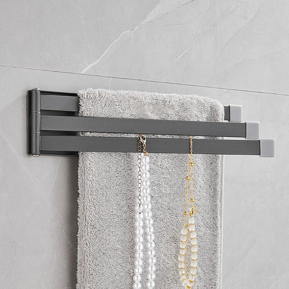 Hand Towel Ring Self Adhesive Bathroom Kitchen Towel Hand Towel Holder Bar Stick on Wall Stainless Steel Matte Black