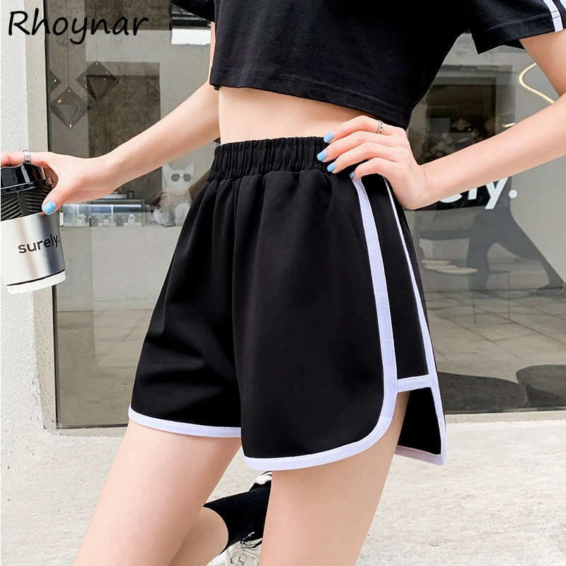 Shorts Women High Waist Loose Simple Sporty College Young Basic Ulzzang Summer Thin Cool Streetwear All-match Mujer Clothes Ins