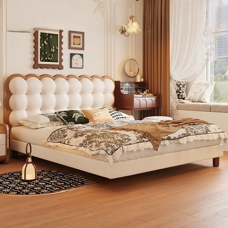 Sleeping Double Bed Modern Design Unique Relaxing Accent Luxury Fashion Bed Interior Letto Matrimoniale Ornaments Home Decor