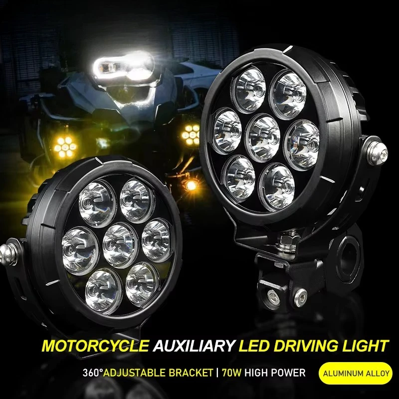 4.5 Inch 70W 6000K LED Projector Headlight Waterproof Power Die Cast Work Lamps New Model Motorcycle Lighting Systems