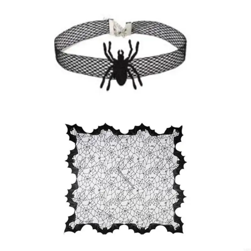 Y88A Phù thủy mũ mắt đeo vòng cổ bằng vòng cổ áo cổ phụ nữ Phụ nữ phụ kiện trang phục phù hợp