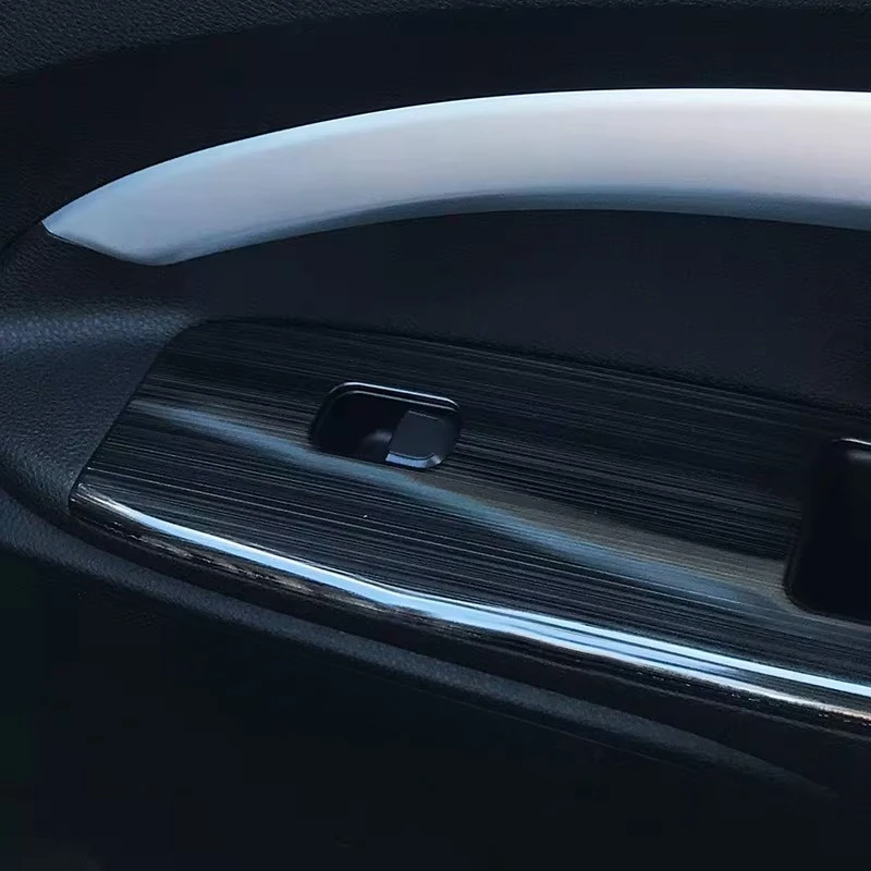 

For Kia Stonic 2019 Interior Modification Glass Lift Gear Center Control Panel Patch Black Decorative Sequins Accessories Tools
