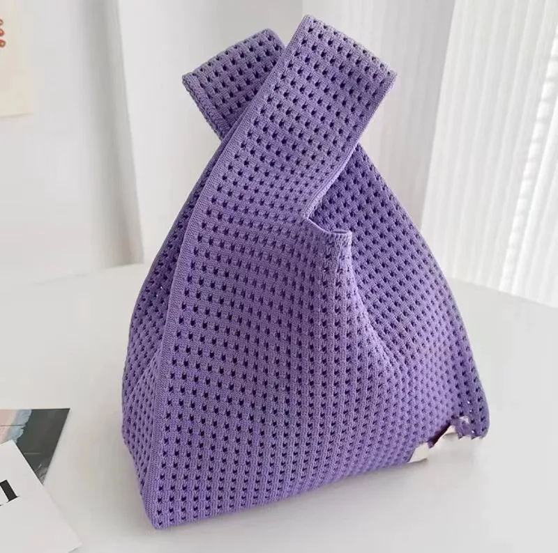 Damen 2026 Vintage Henkeltaschen – Schlichte, hohl gestrickte Handtasche für Damen, Umhängetasche, Westentasche, offene Wolltasche, lässige Einkaufstasche – Detail 11