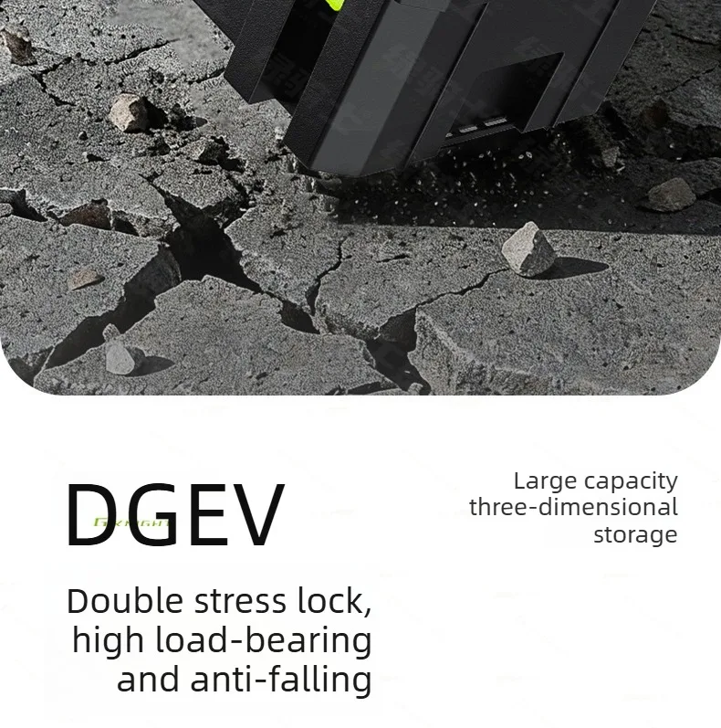 DGEV Multifunktionaler Stapelbarer Werkzeugkasten-Set mit Großer Kapazität, Große Verbreiterte Aufbewahrungsbox für Hardware – Detail 9