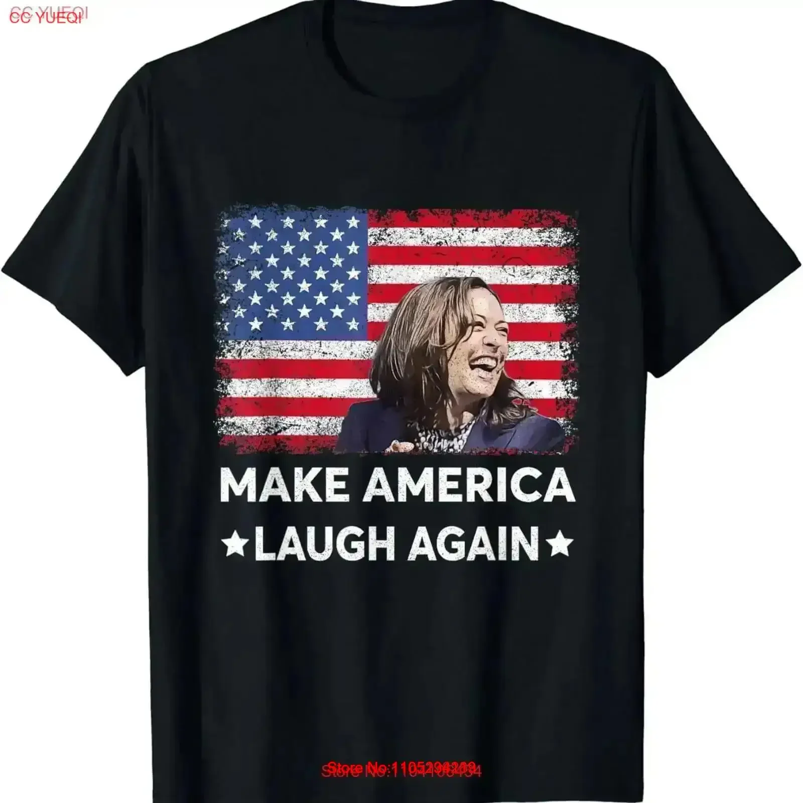 Make America Laugh Again T Shirt vintage Washed Comfortable fashion graphic Casual Versatile Top For Everyday Wear Soft homme
