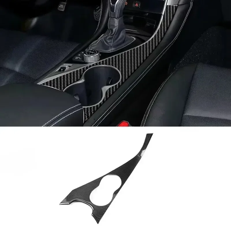

For Infiniti Q50 Q50L Real Dry Carbon Fiber Factory Price Interior Accessories Water Cup Panel Decoration 2015+ modification