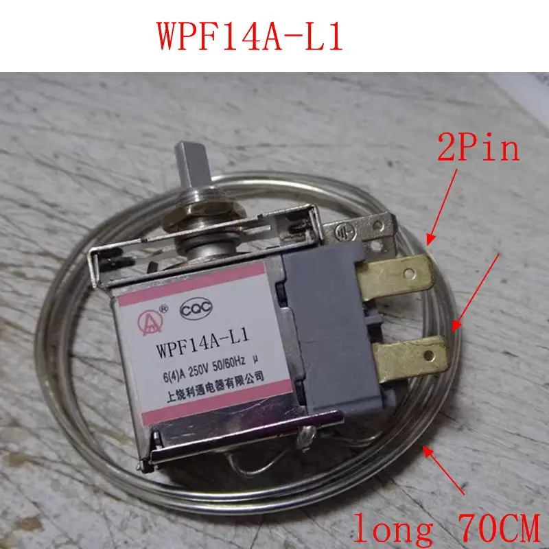 WPF14A-L1 2Pin Refrigerator Thermostat Household Metal Temperature Controller Accessories