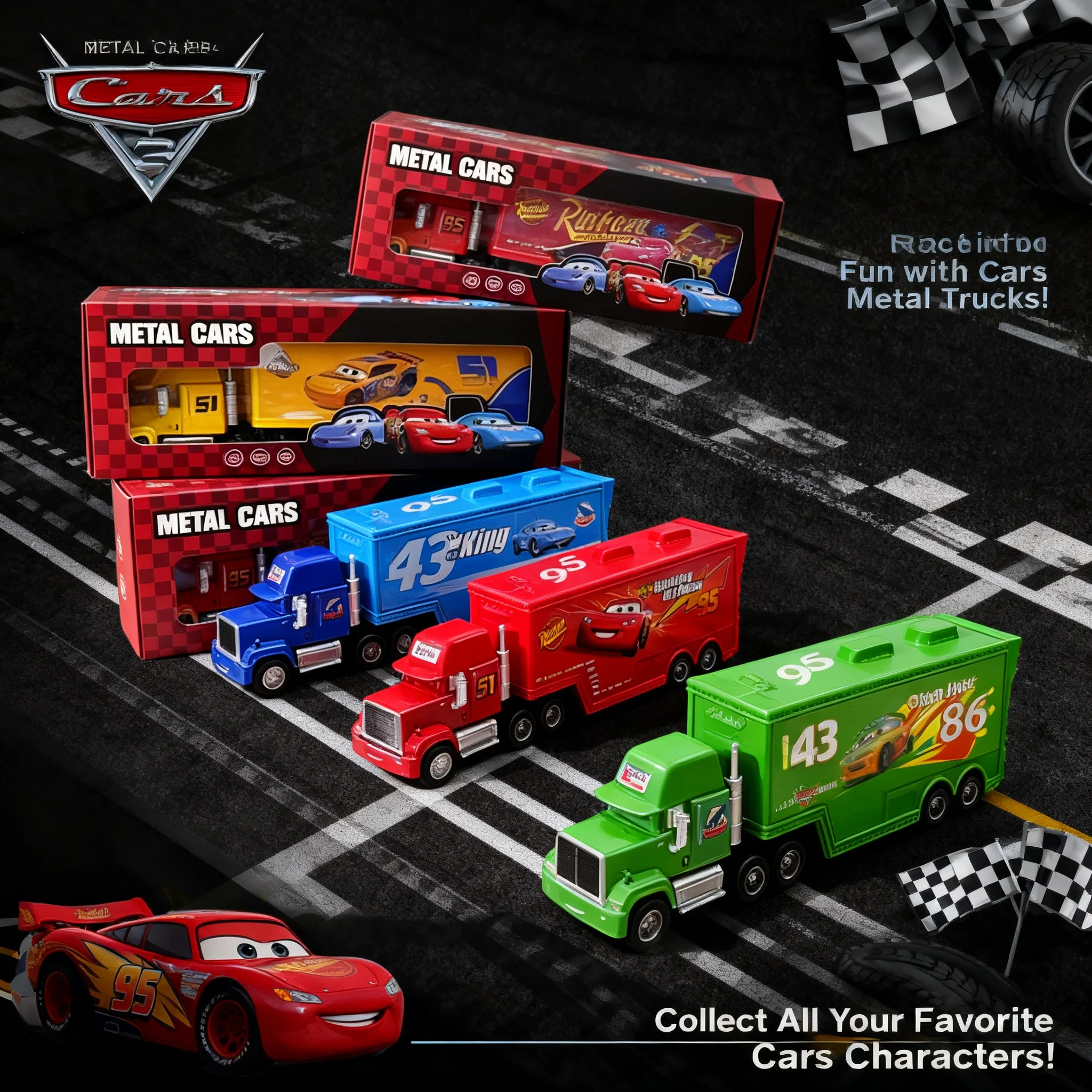 Cross Border Super Car Transport Truck Series 43 95 86 Carton Packaging Toys Gifts 100 Styles Collection
