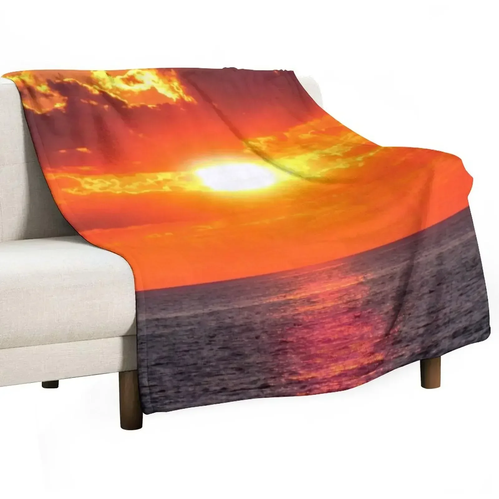 

Lake Huron Sunset Throw Blanket Bed Sleeping Bag Blankets