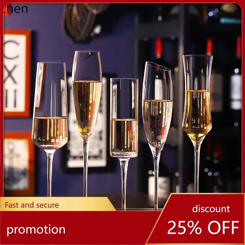 HYS crystal glass champagne flute set wine glasses