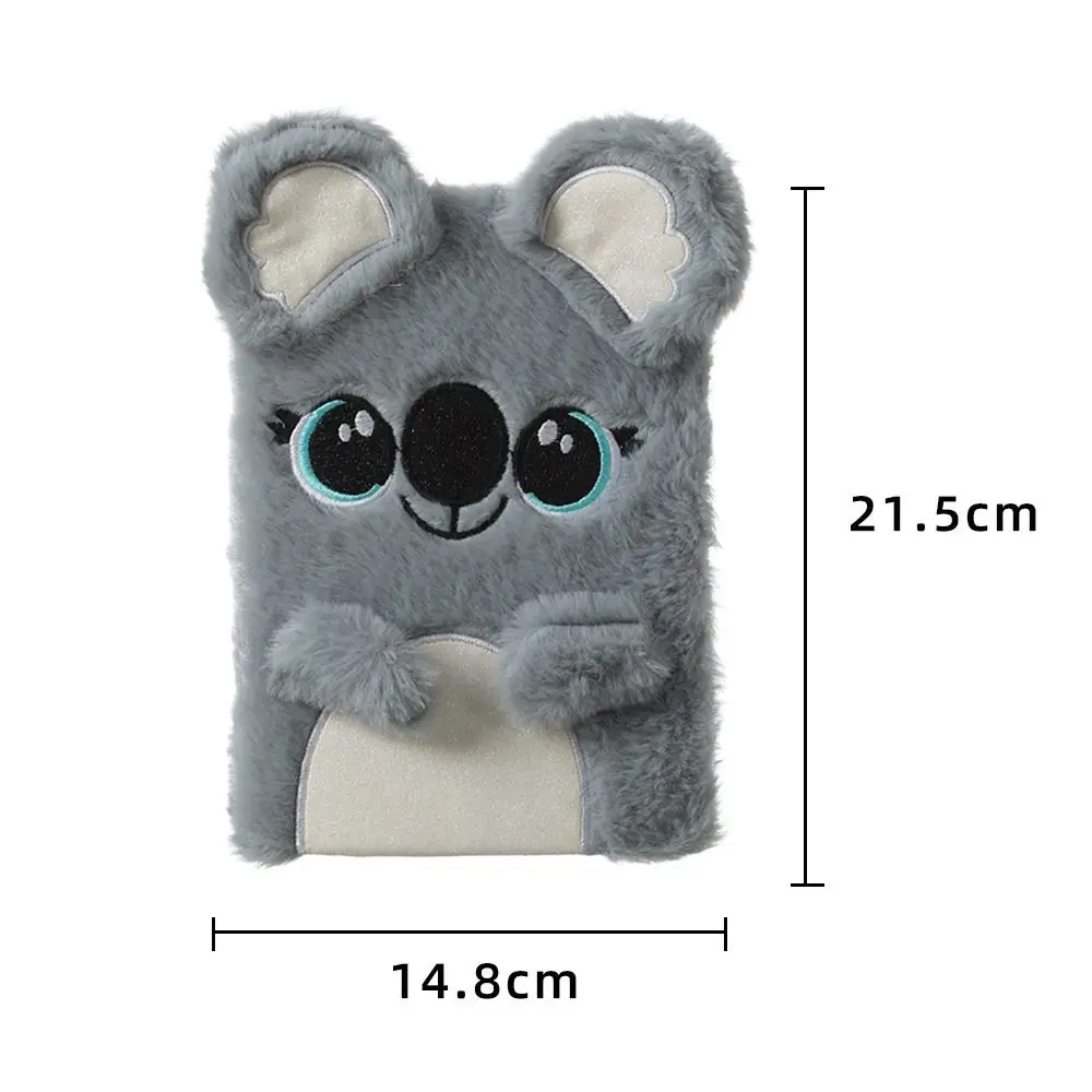 Daily Planner Hand Account Plush Notebook Scrapbooking Koala Plush Diary Notepad Plush Cute Cartoon Plush Notebook Student Gift
