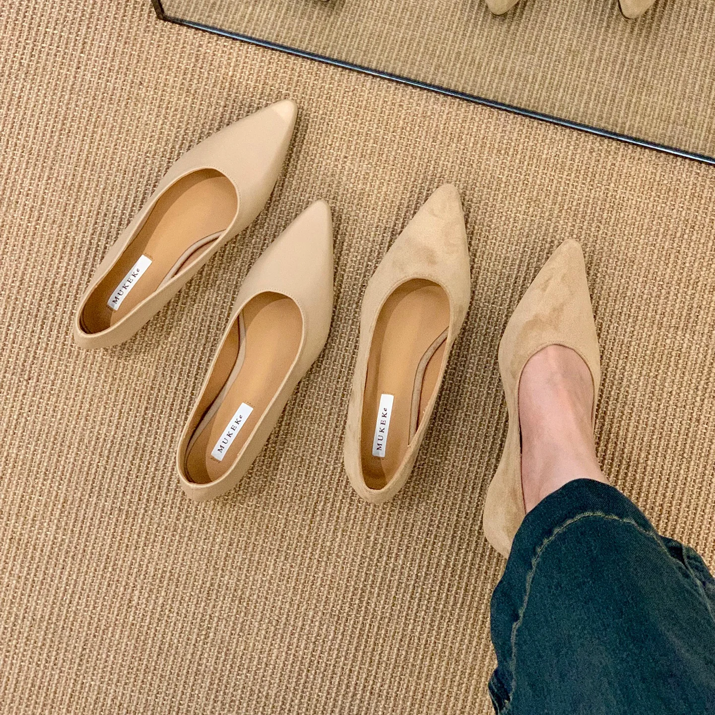 Shoes Woman Comfortable And Elegant Slip-on Pointed Toe Female Footwear Increas Height Clogs Platform Autumn Shallow Mouth Slip