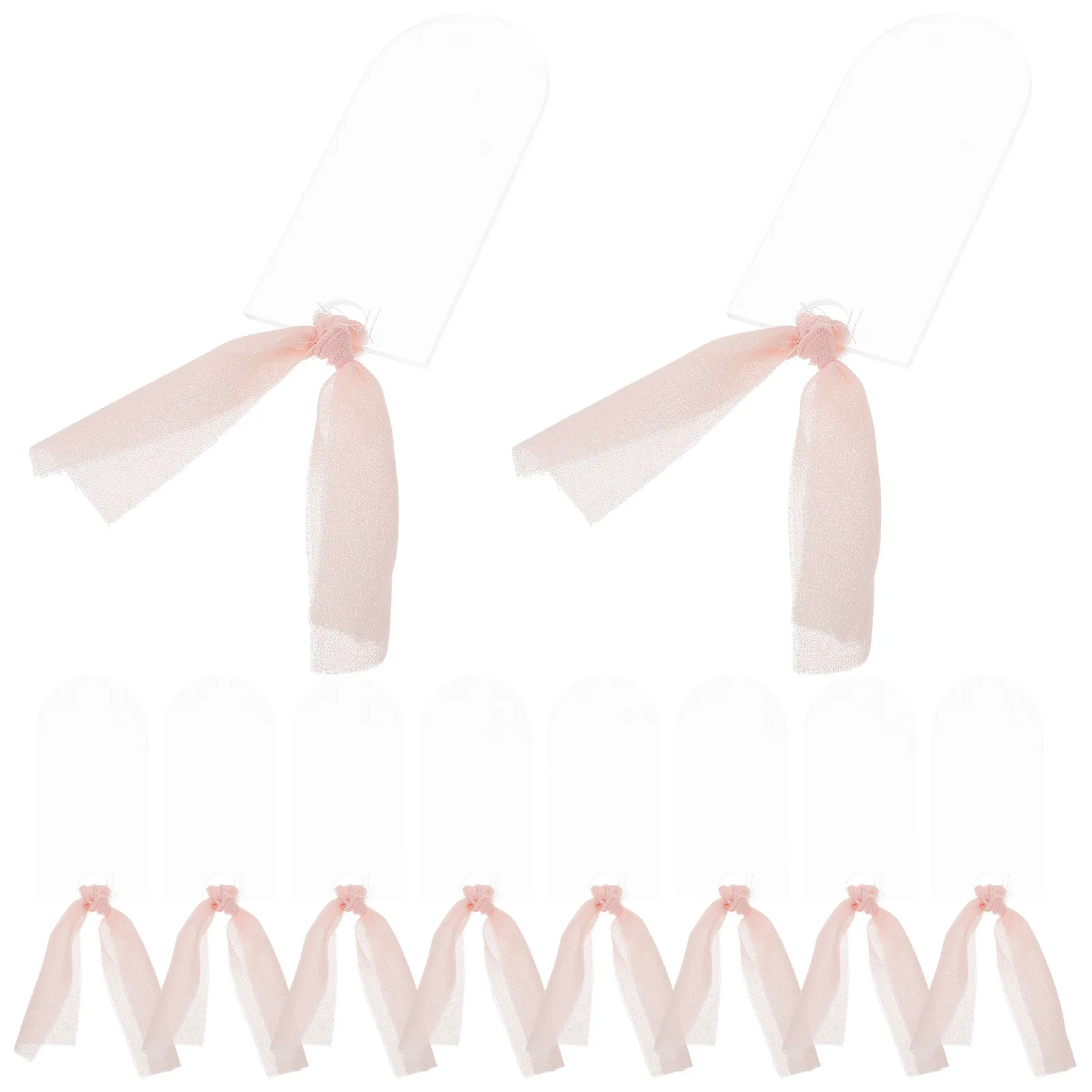 10 Piezas de Letreros Acrílicos Esmerilados para Asientos de Boda, Etiquetas Colgantes para Sillas Reservadas con Cinta en Blanco, Decoración de Boda, Letrero Acrílico Colgante de Reservado