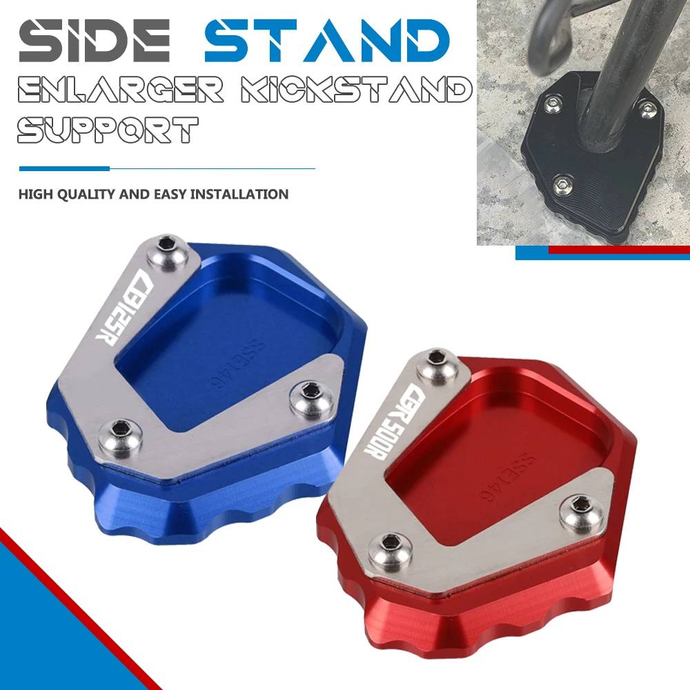 Motorfiets Cnc Standaard Zijstandaard Verlengstuk Steunplaat Voor Honda Cbr 500r Cbr650r Vfr800x Vfr 800x Crossrunner