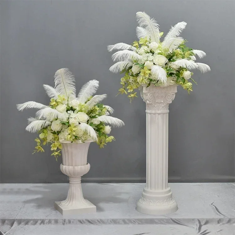 Round Roman Columns Upright Pillar Arches Flower Pots European Road Leading Wedding Party Scene Plastic Flower Pots