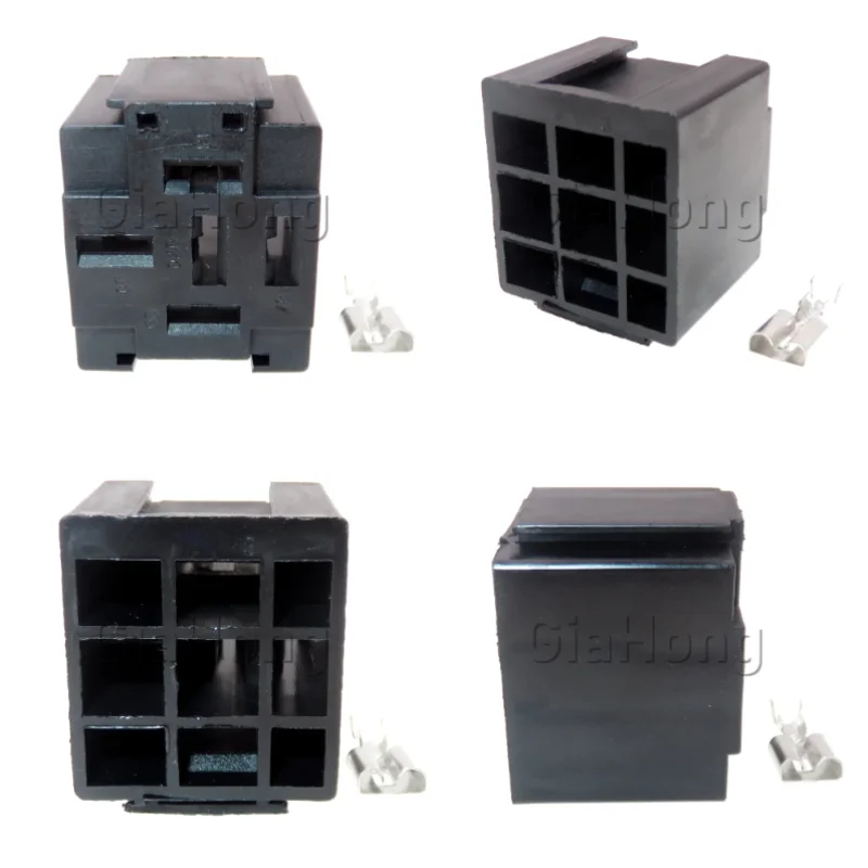 1 Set 5 Ways AC Assembly Automobile High Current Wiring Cable Unsealed Sockets Auto Modification Accessories Car Relay Connector