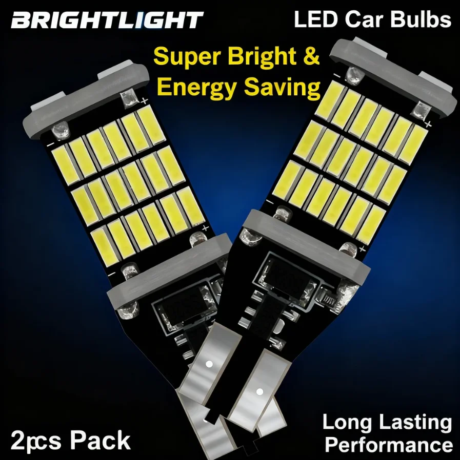 

2PCS T15 W16W 921 912 T16 902 LED Car Reverse Light Bulbs High Power 6000K 45SMD 4014 Super Bright 1200LM Replacement Lamps