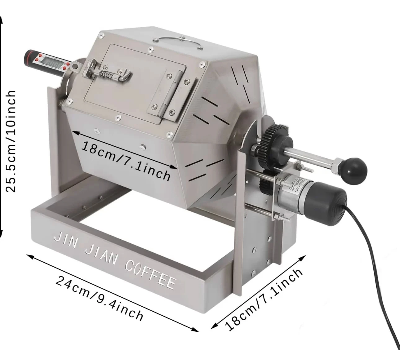 Electric Self-rotating Coffee Roaster Gas Heating Coffee Bean Nuts Baking Machine Home Outdoor Roasting Machine view 2
