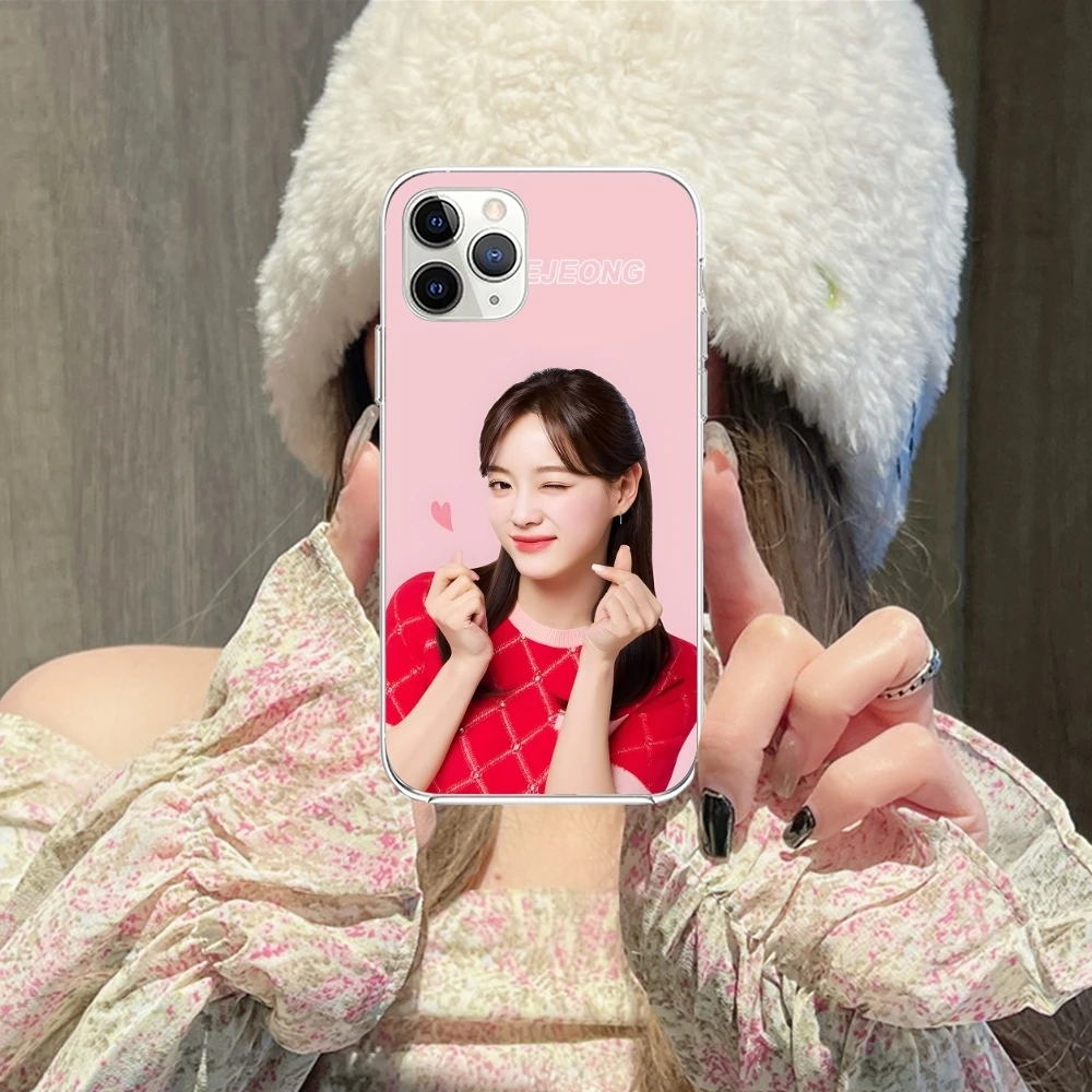 KPOP Kim SeJeong Mobile Cell Phone Case for iPhone 15 14 13 12 11 X XR XS 8 Pro Max Plus Mini Clear Transparent Cover Shell