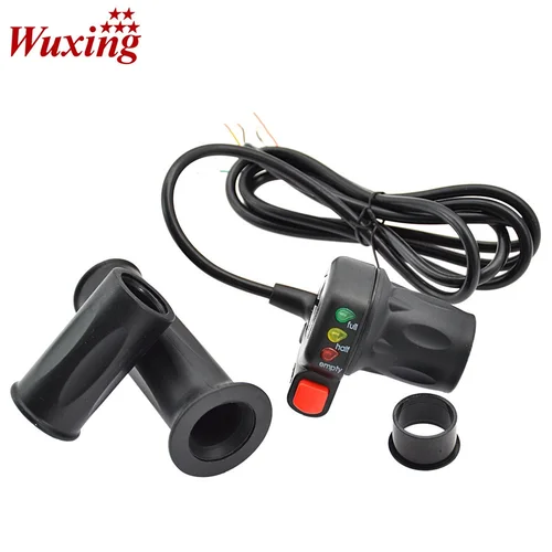 Imagen 2 del producto Acelerador de bicicleta eléctrica Wu Xing con sello en caliente, acelerador de medio giro 29DX con nivel de batería e luces indicadoras