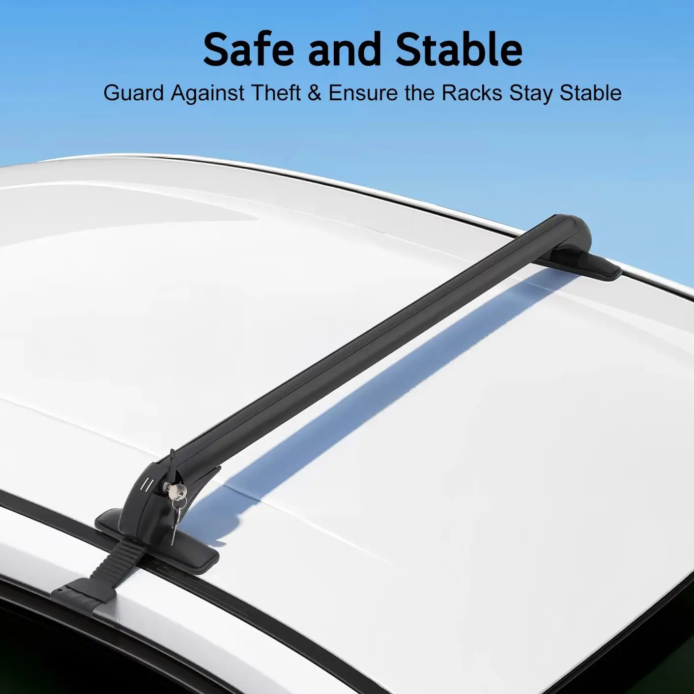 

2Pcs Car Roof Rack Universal Car Top Luggage Bars 100cm Top Roof Rack Cross Bar Aluminum Roof Racks For most 4 or 5 Door Cars