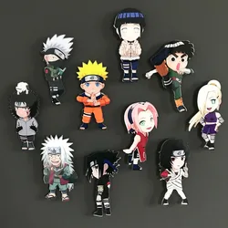 Naruto Cartoon Anime Acrylic Refrigerator Magnet Absorbing Iron Stone Kawaii Creative Interior Decoration Wholesale 20pcs