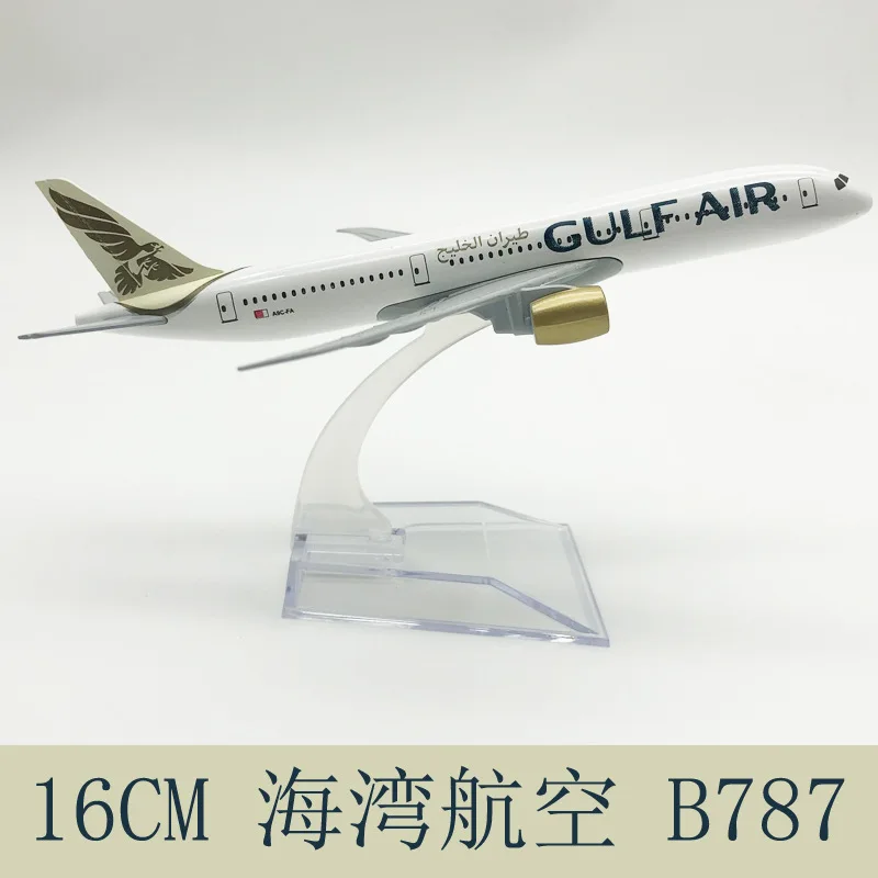 

Diecast Plane Model Building Kit 16cm Scale Gulf B787 787 Airplane Models Alloy Toy Aircraft With Landing Gear Home Decor