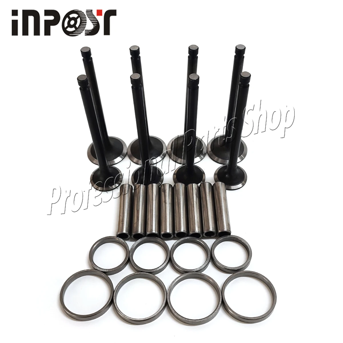 S4Q2 1 Set Intake & Exhaust Valve & Guides for MITSUBISHI S4Q2 S4Q Engine