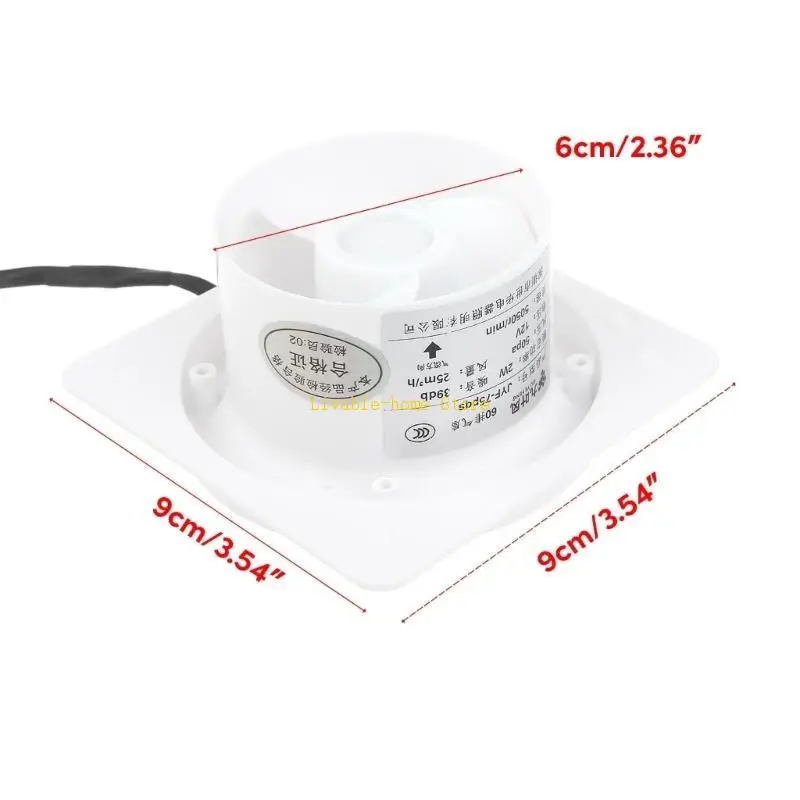 60 مللي متر مروحة العادم قناة مروحة نافذة الهواء التعزيز جهاز تهوية قابل للتعديل سرعة B46D #6