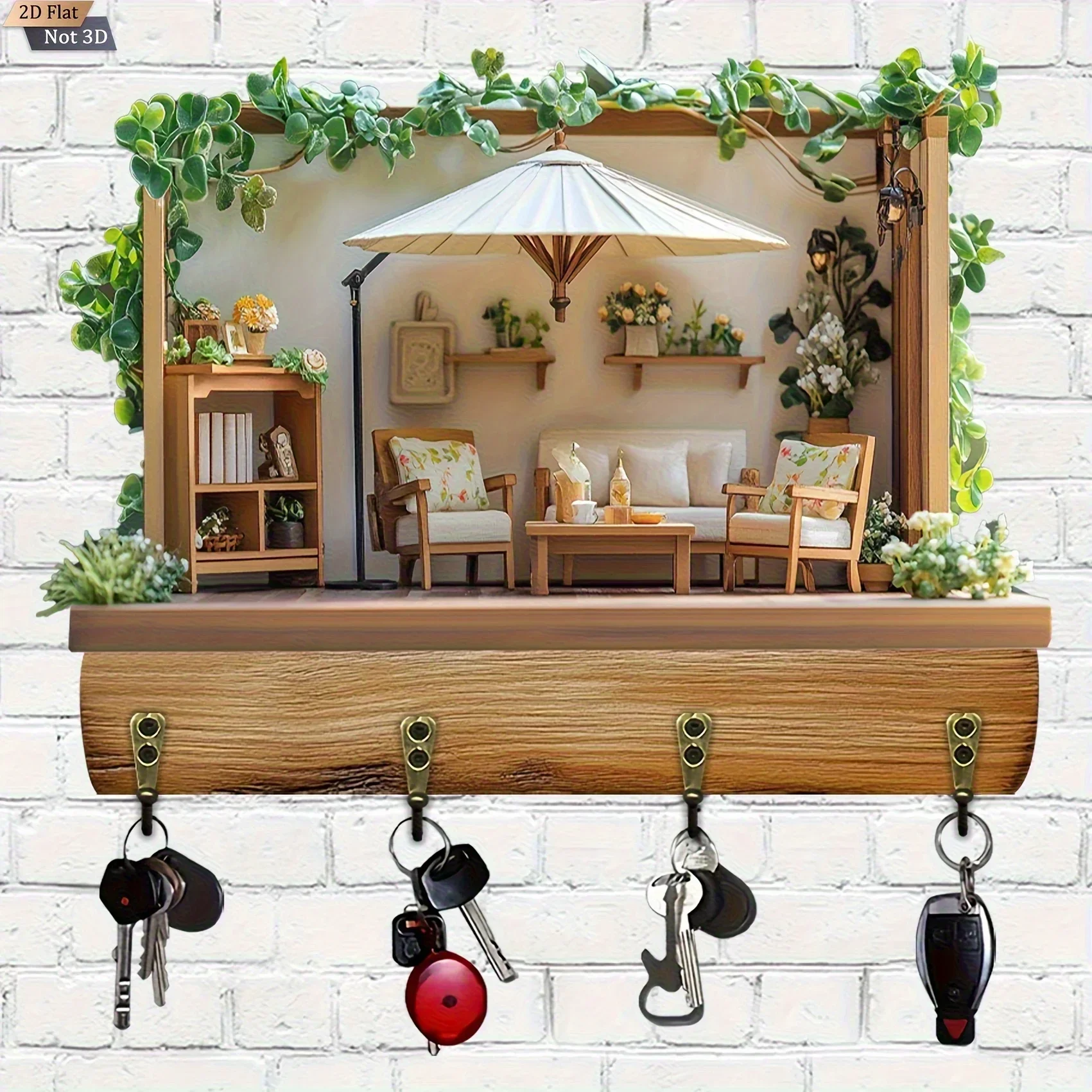 1 Rustic Wooden Multifunctional Key Hook | Classic Style, Reusable, Wall Decor, Porch Decor, Room Decor, Villa Decor, Suitable