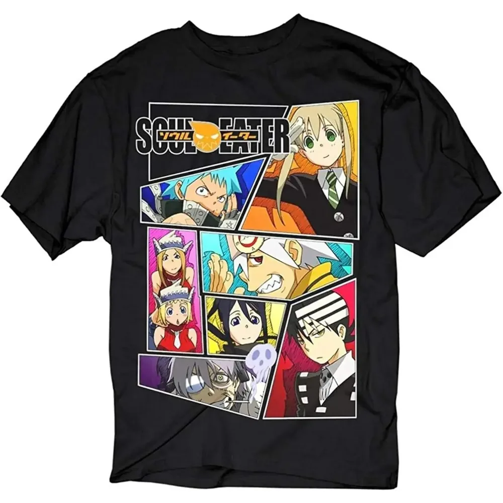 Soul Eater Anime Women Men T Shirt Year Round Clothing Oversized Personality Clothes Couples Streetwear Trendy Cotton Classic