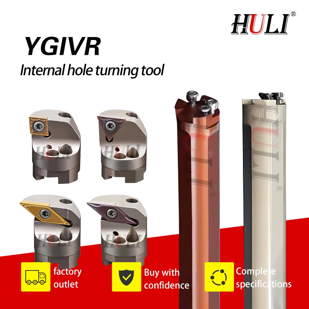 

YGIVR Seriess Combination Of Head Changing Boring Tools Combined Type Shallow Groove Cutter Bar Inner Hole CNC lathe Cutter Bar