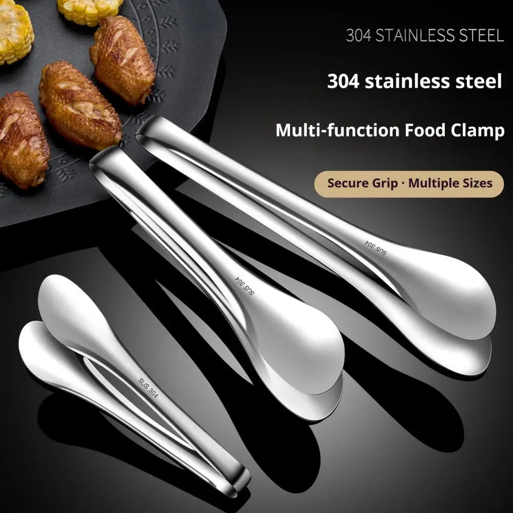 Buffet Bread Tong Serving Tongs Non-Slip Ergonomic Food Tongs for BBQ Buffet Kitchen Rust-Resistant Dishwasher Safe Versatile Cl