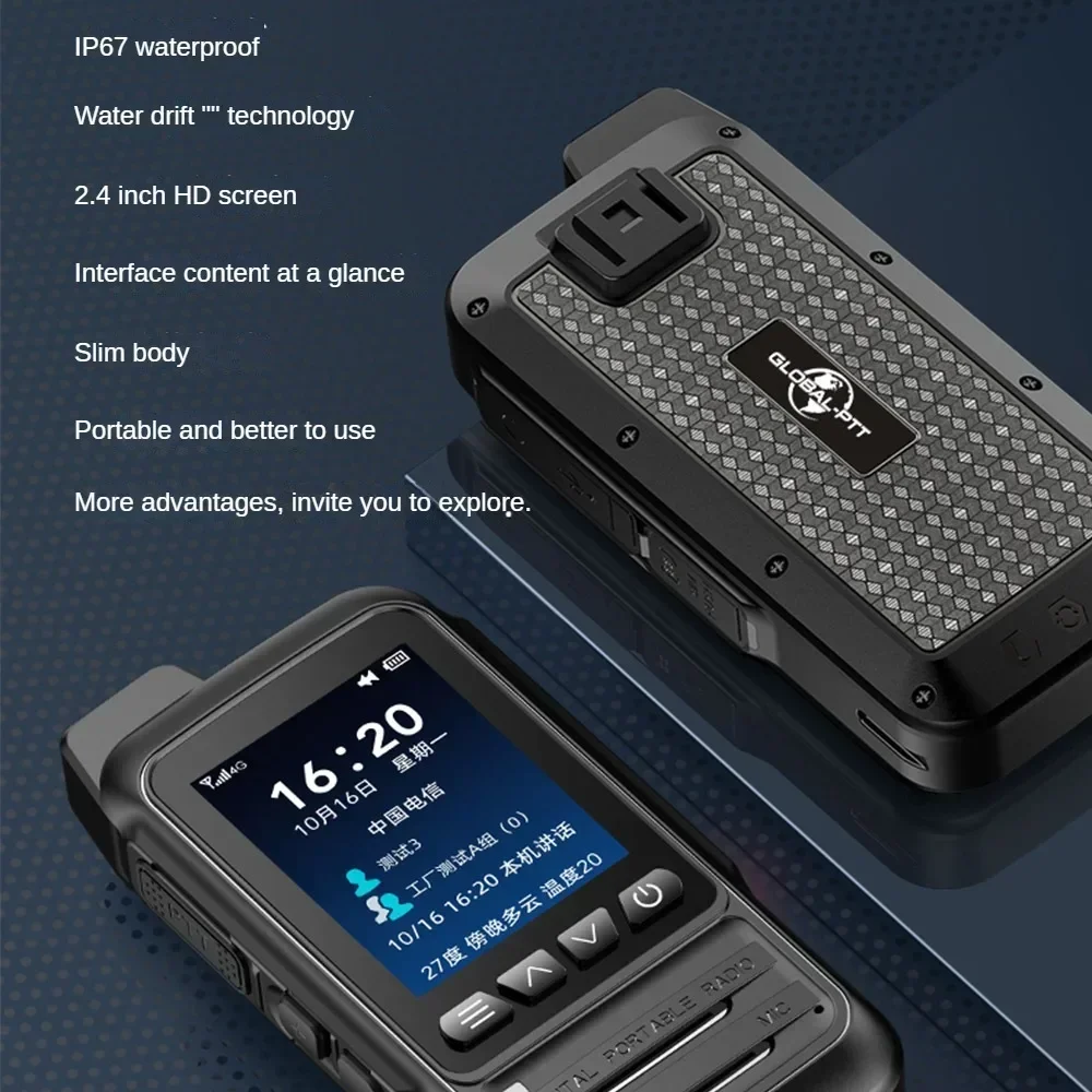 ZOVAYILA-Outdoor Walkie-talkie, 4G, Waterproof, Large Screen, Unlimited Distance, Public Network, 5000 km, 4G