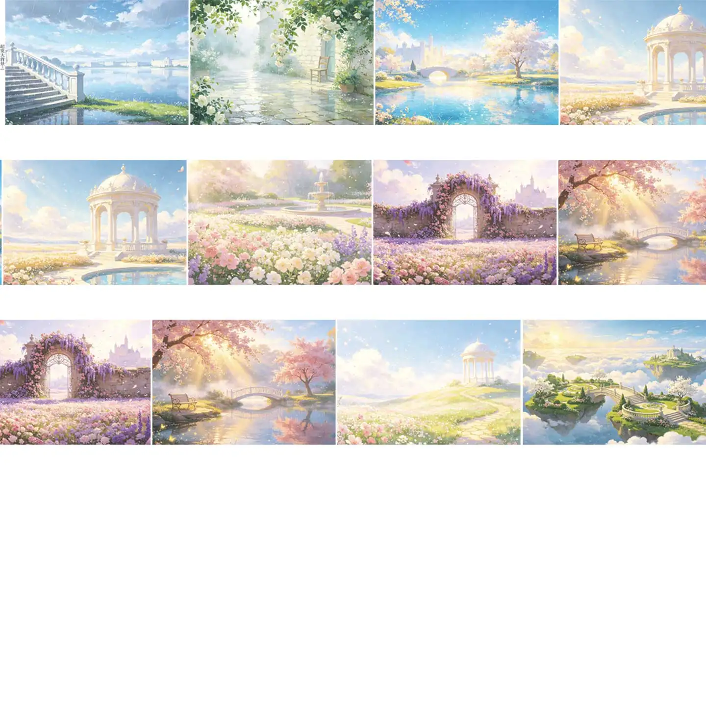 Updated Extra Wide Large Background 15x22cm Double Transparent PET A5 Full Coverage Base Journaling Washi Tape