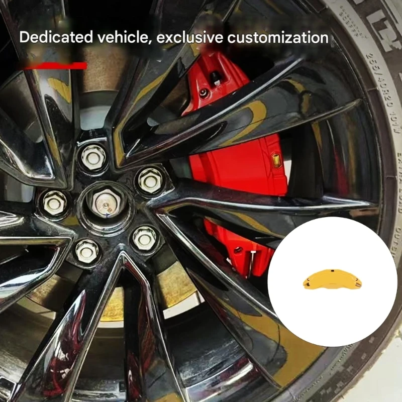 Brake Caliper Covers 4Pcs Wheel Measure Guard Consistent 2025 Modification Car Exterior Accessories For Tesla Model Y Juniper