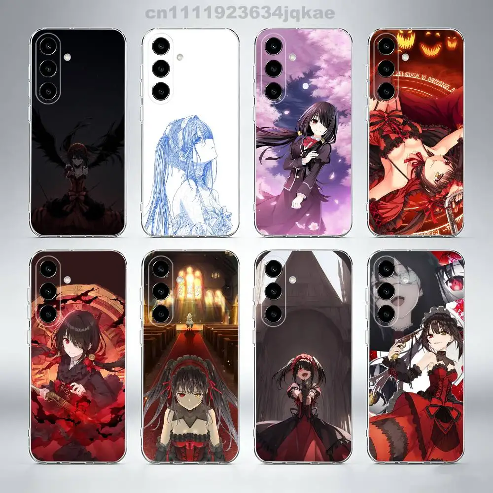 T-Tokisaki K-Kurumi Phone Case For Samsung S25,24,21,22,23,S30,Ultra,S20,Plus,Fe,Lite,Note,S10,S9,transparent Soft Shell