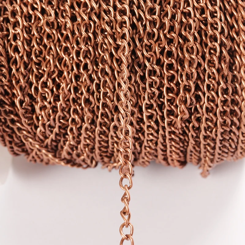 2 meter platte 2,5/3,5/4,5 mm verlenging dunne ketting metalen ketting DIY ketting lichaamsketting sieraden maken kettingaccessoires