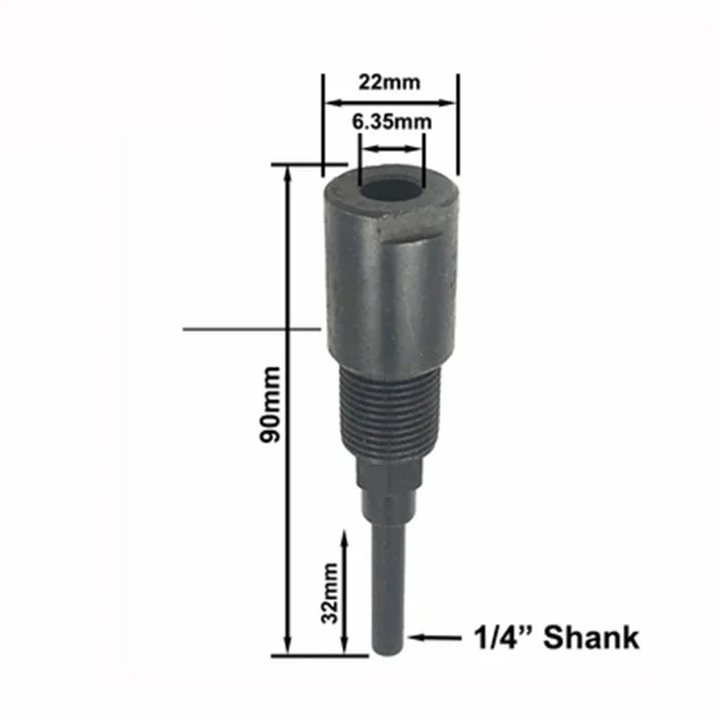 

1pc 1/4 Inch Shank Router Bit Connecting Extension Rod Collet Engraving Machine Milling Cutter for Wood MC04004