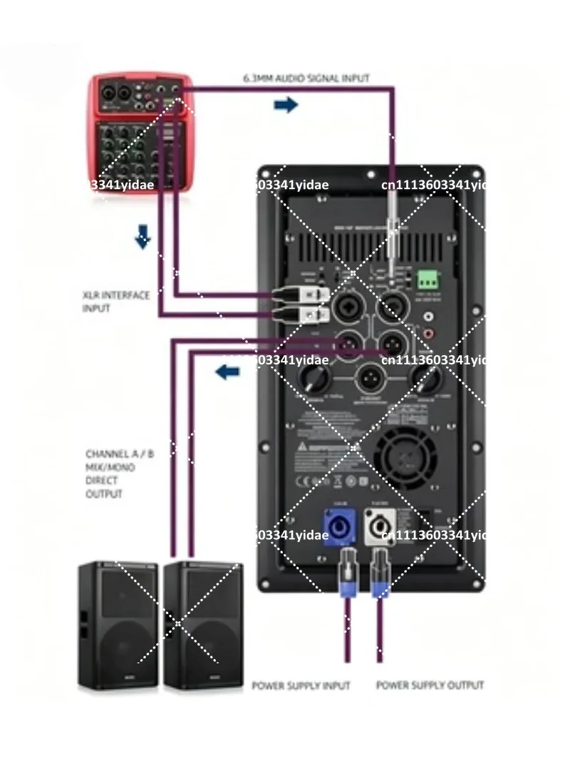Professional Digital Power Amplifier Module 1000W Active Class D for Home Theater Loudspeaker